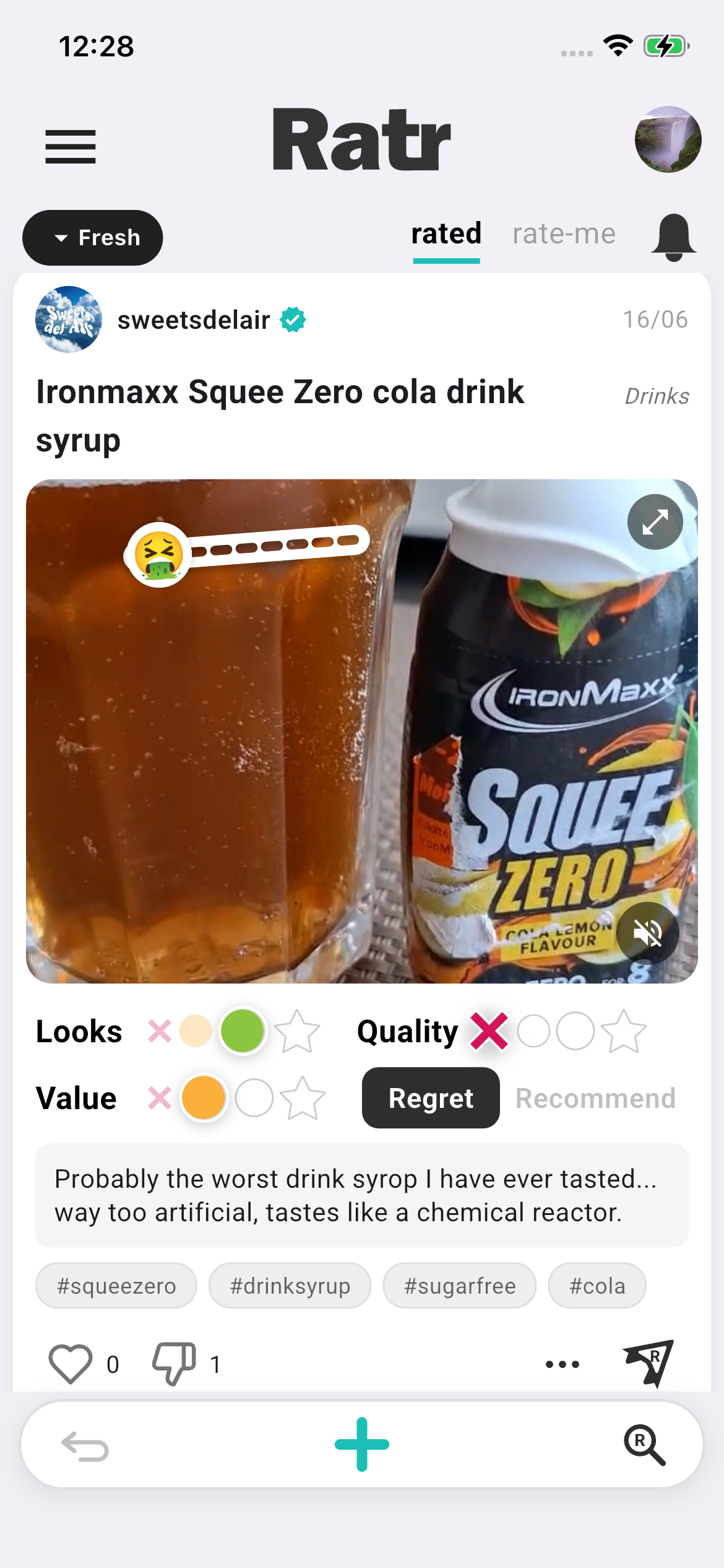 A poorly-rated product on Ratr